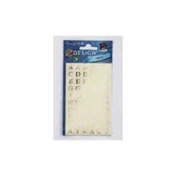 Adesivi Zweckform 'Alfabeto', rettangolari, plastica, oro