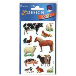 Adesivi Zweckform 'Animali della fattoria', carta, multicolore