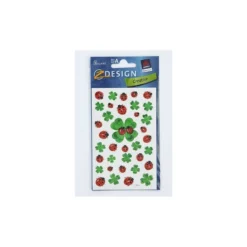 Adesivi Zweckform 'Coccinelle e trifogli', carta, multicolore