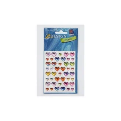 Adesivi Zweckform 'Cuori di gel', plastica, multicolore
