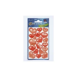 Adesivi Zweckform 'Cuori scintillanti', cuore, carta, rosso