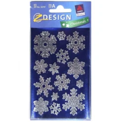 Adesivi Zweckform 'Fiocchi di neve', carta, argento