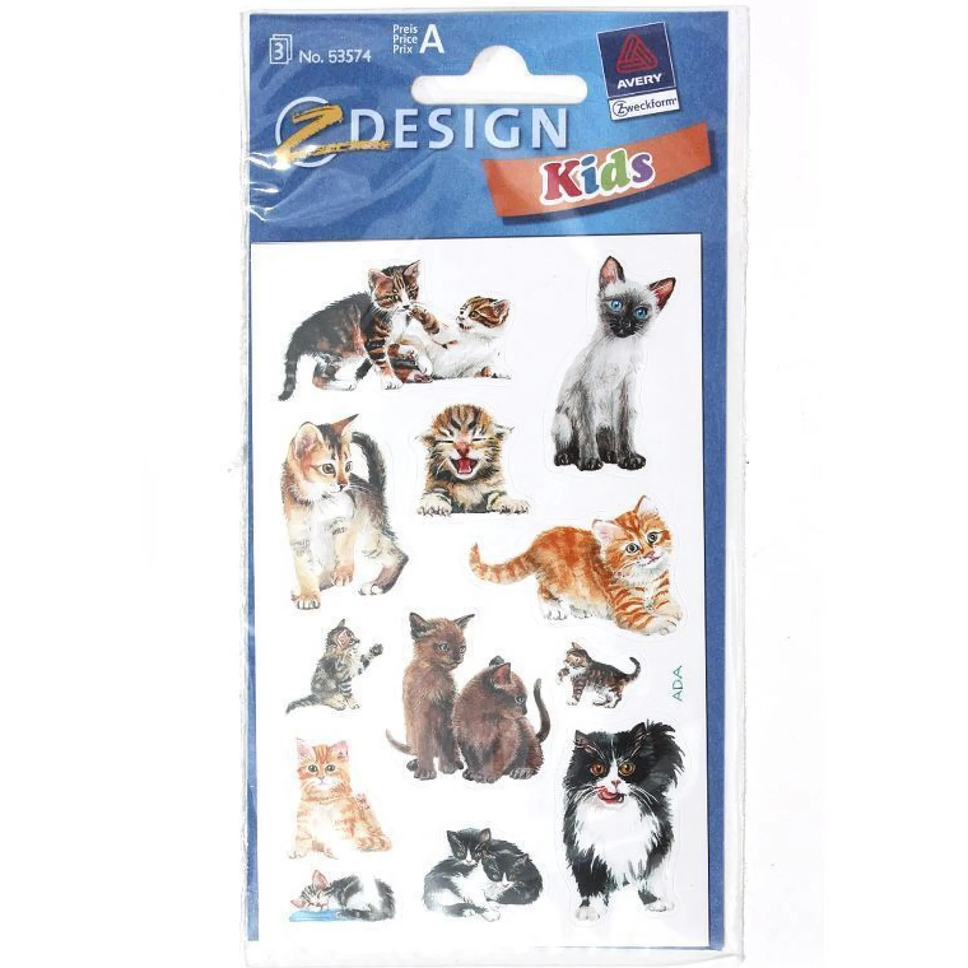 Adesivi Zweckform 'Gatti', carta, multicolore