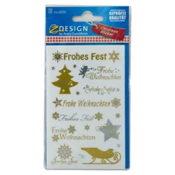Adesivi Zweckform 'Natale', carta, oro-argento