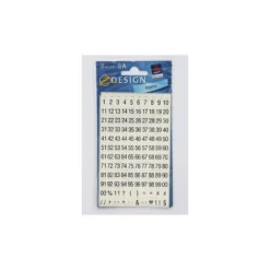 Adesivi Zweckform 'Numeri 1-99', plastica, nero