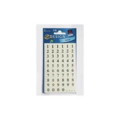 Adesivi Zweckform 'Numeri 1-9', plastica, oro