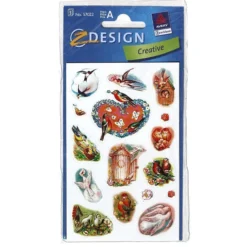Adesivi Zweckform 'Piccioni', carta, multicolore