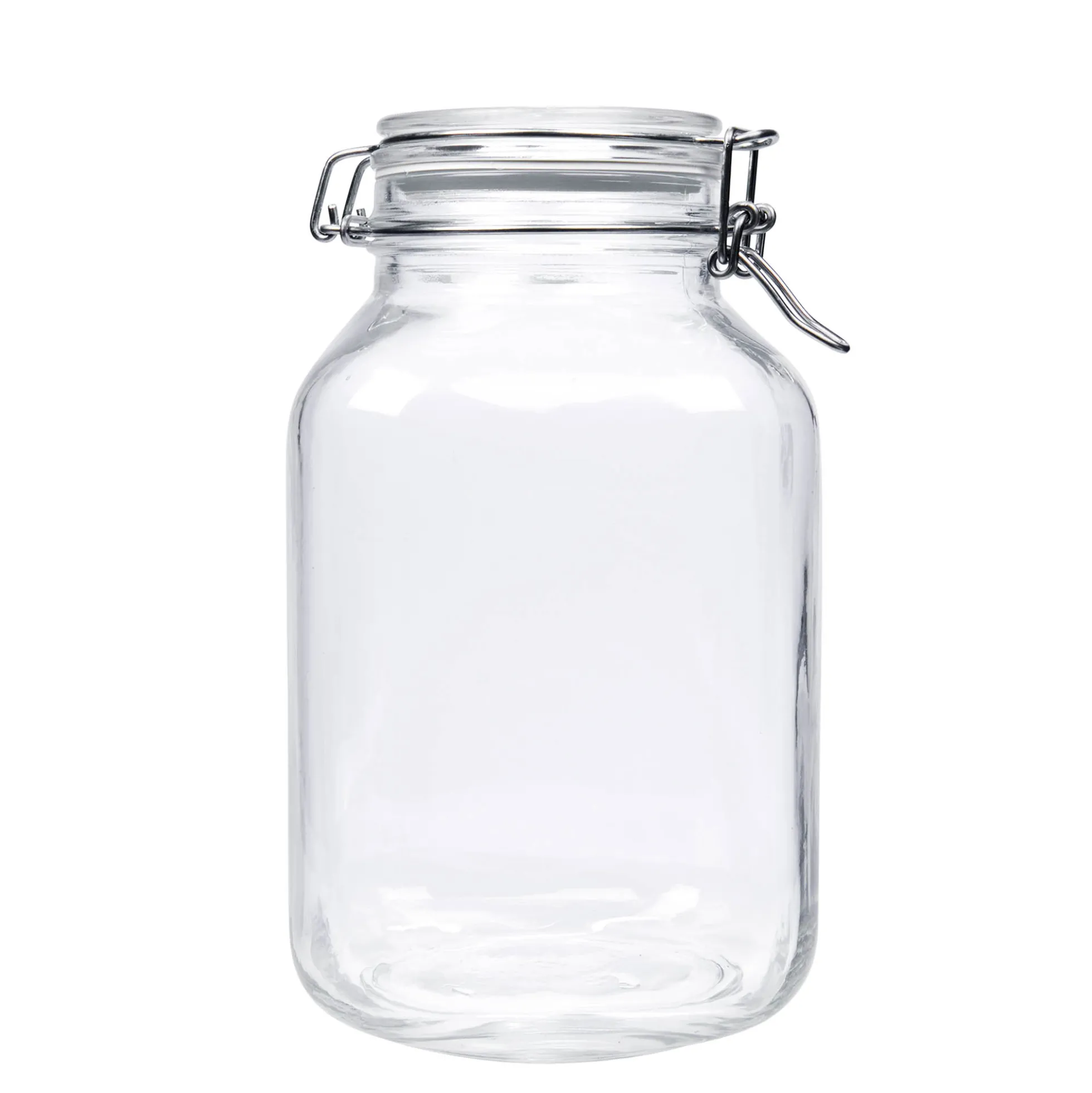 Barattolo con chiusura a filo "Fido" da 3.000 ml, quadrato, bocca: chiusura a filo