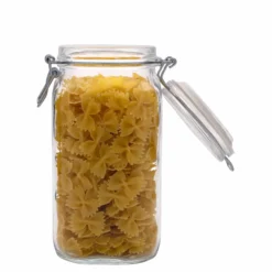 Barattolo in vetro con chiusura a filo 'Fido', quadrato, capacità 1.500 ml, apertura: chiusura a filo