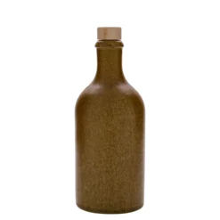 Boccale da 500 ml, gres, marrone cristallino, bocca: sughero