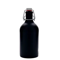 Boccale da 500 ml, gres, nero, bocca: chiusura a leva