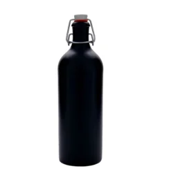 Boccale da 750 ml, gres, nero, bocca: chiusura a leva