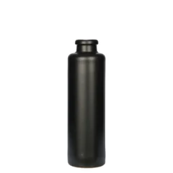 Boccale da 200 ml, gres, nero, bocca: sughero