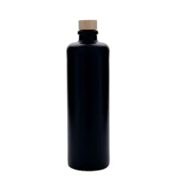 Boccale da 500 ml, gres, nero, bocca: sughero