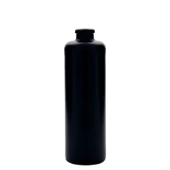 Boccale da 500 ml, gres, nero, bocca: sughero