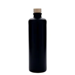 Boccale da 500 ml, gres, nero, bocca: sughero