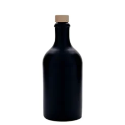 Boccale da 500 ml, gres, nero, bocca: sughero