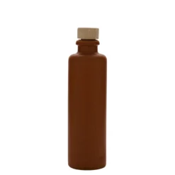 Boccale da 200 ml, gres, rosso-marrone, bocca: sughero