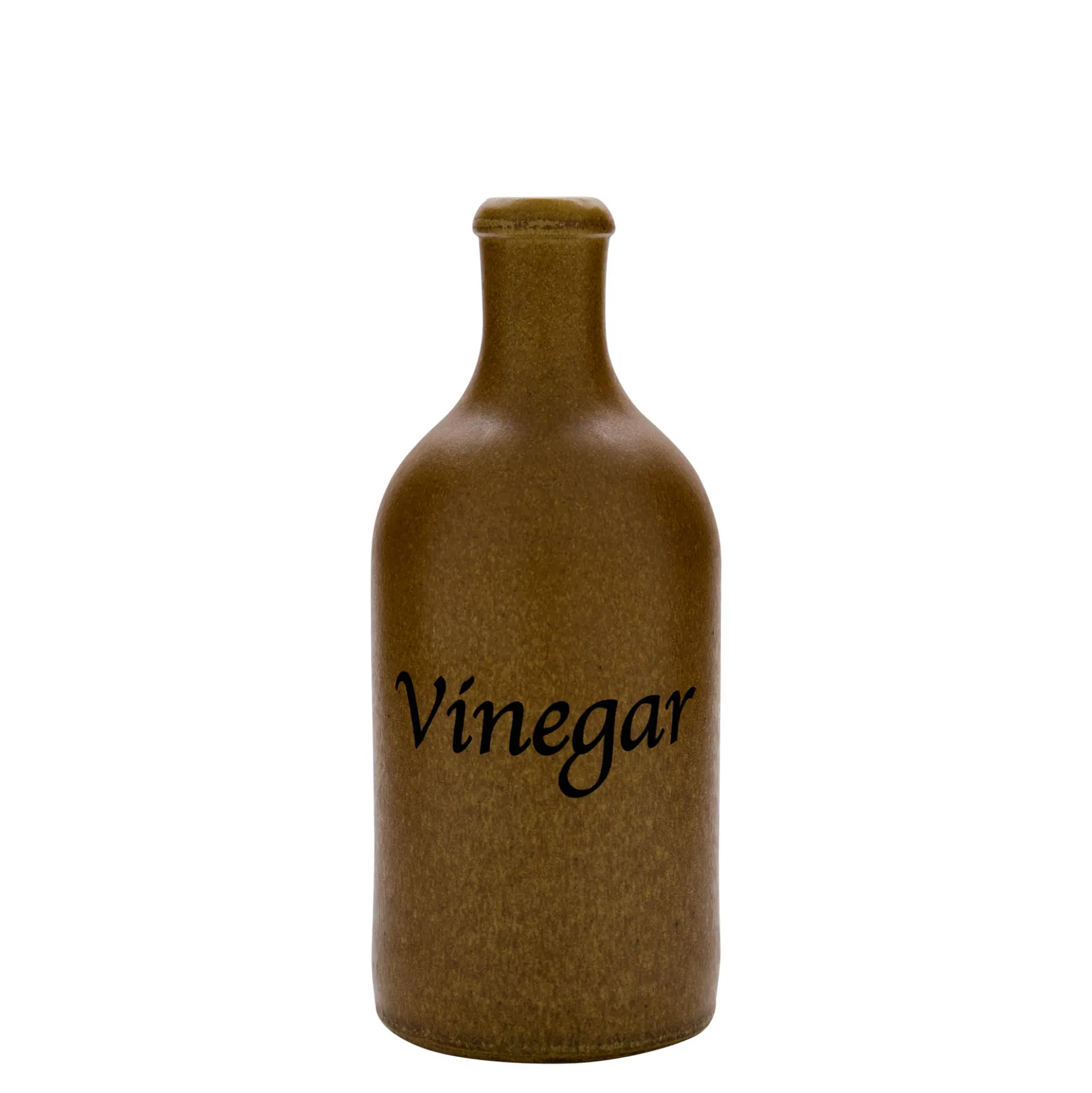 Boccale da 500 ml, motivo: Aceto, gres, marrone cristallino, bocca: sughero