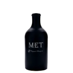 Boccale da 500 ml, motivo: idromele, gres, nero, bocca: sughero