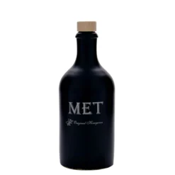 Boccale da 500 ml, motivo: idromele, gres, nero, bocca: sughero
