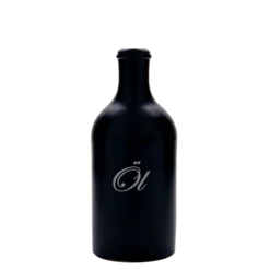Boccale da 500 ml, motivo: olio, gres, nero, bocca: sughero