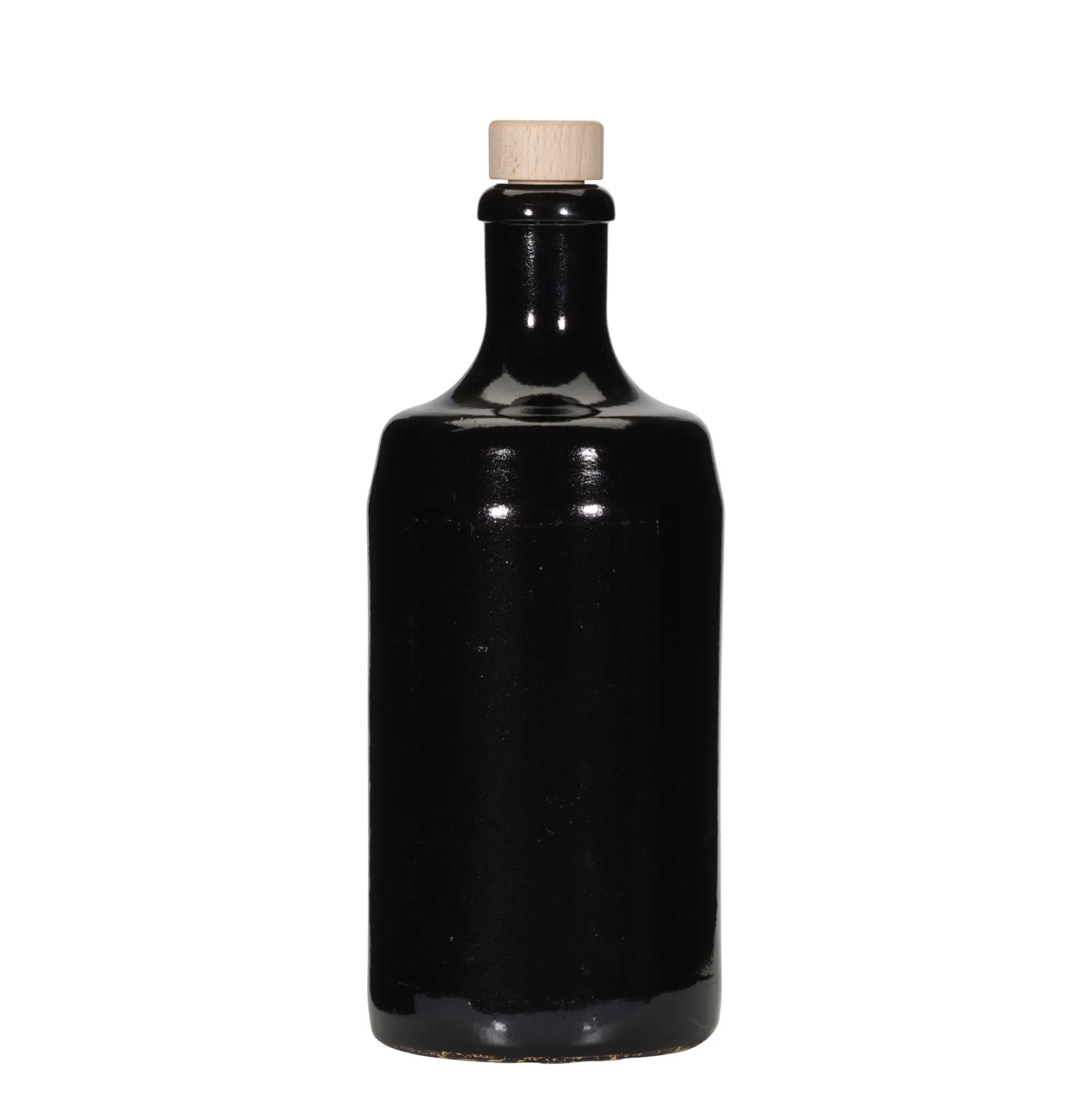 Boccale in terracotta 700 ml 'Calvados, gres, nero, bocca: sughero'