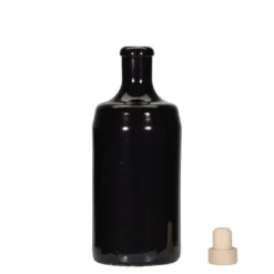 Boccale in terracotta 700 ml 'Calvados, gres, nero, bocca: sughero'