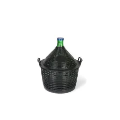 Bombola a palla da 20 l, collo stretto, vetro, verde, apertura: coperchio a calotta