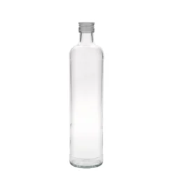 Bottiglia a fiasco da 500 ml, vetro, bocca: PP 28