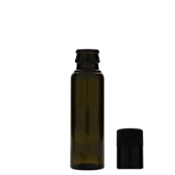 Bottiglia da 100 ml per aceto/olio 'Willy New', vetro, verde antico, bocca: DOP