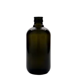 Bottiglia da 500 ml per aceto/olio 'Biolio', vetro verde antico, bocca: DOP