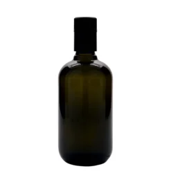 Bottiglia da 500 ml per aceto/olio 'Biolio', vetro verde antico, bocca: DOP