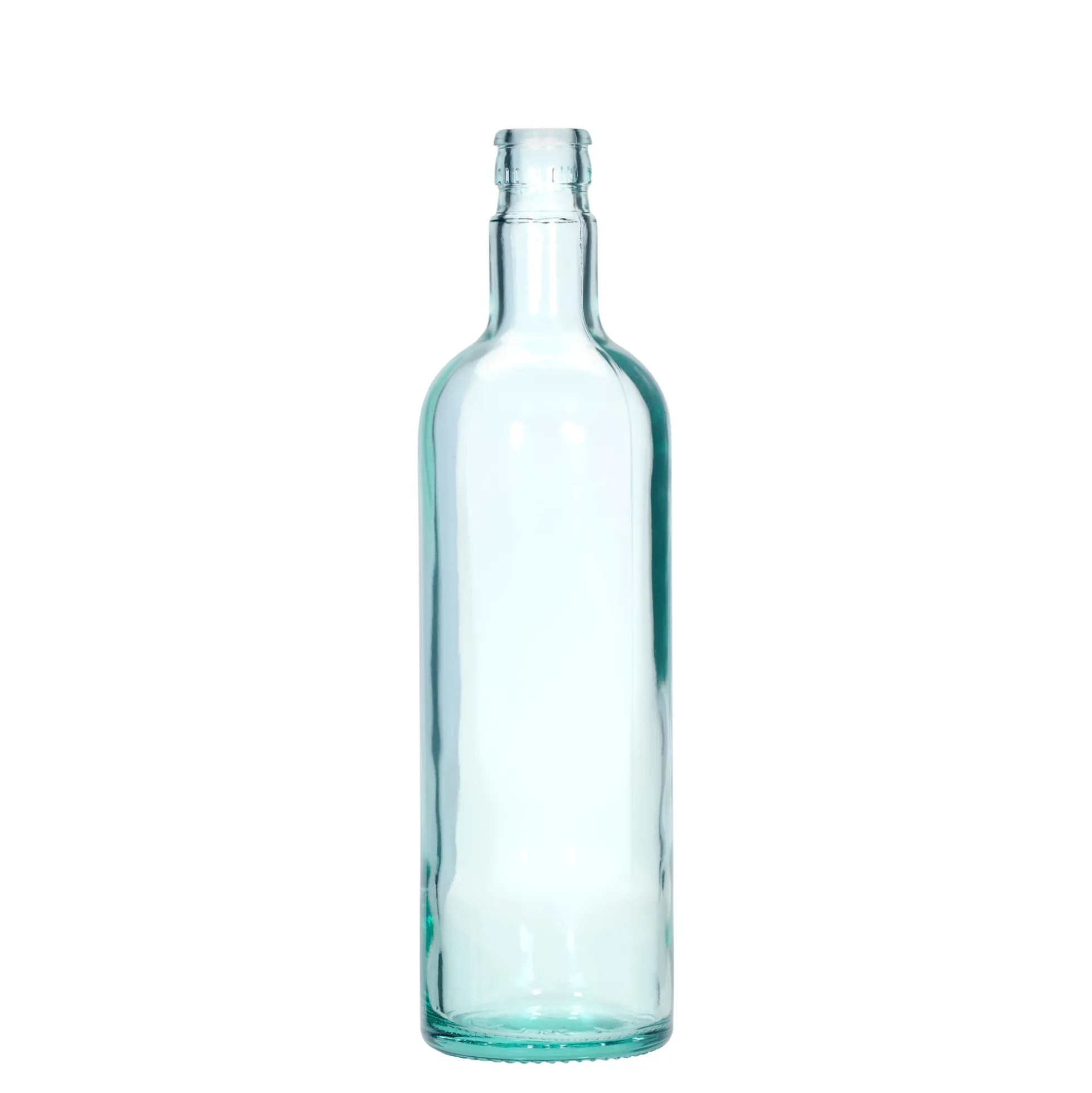 Bottiglia da 750 ml per aceto/olio 'Willy New', vetro, verde chiaro, bocca: DOP