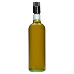 Bottiglia da 750 ml per aceto/olio 'Willy New', vetro, verde chiaro, bocca: DOP