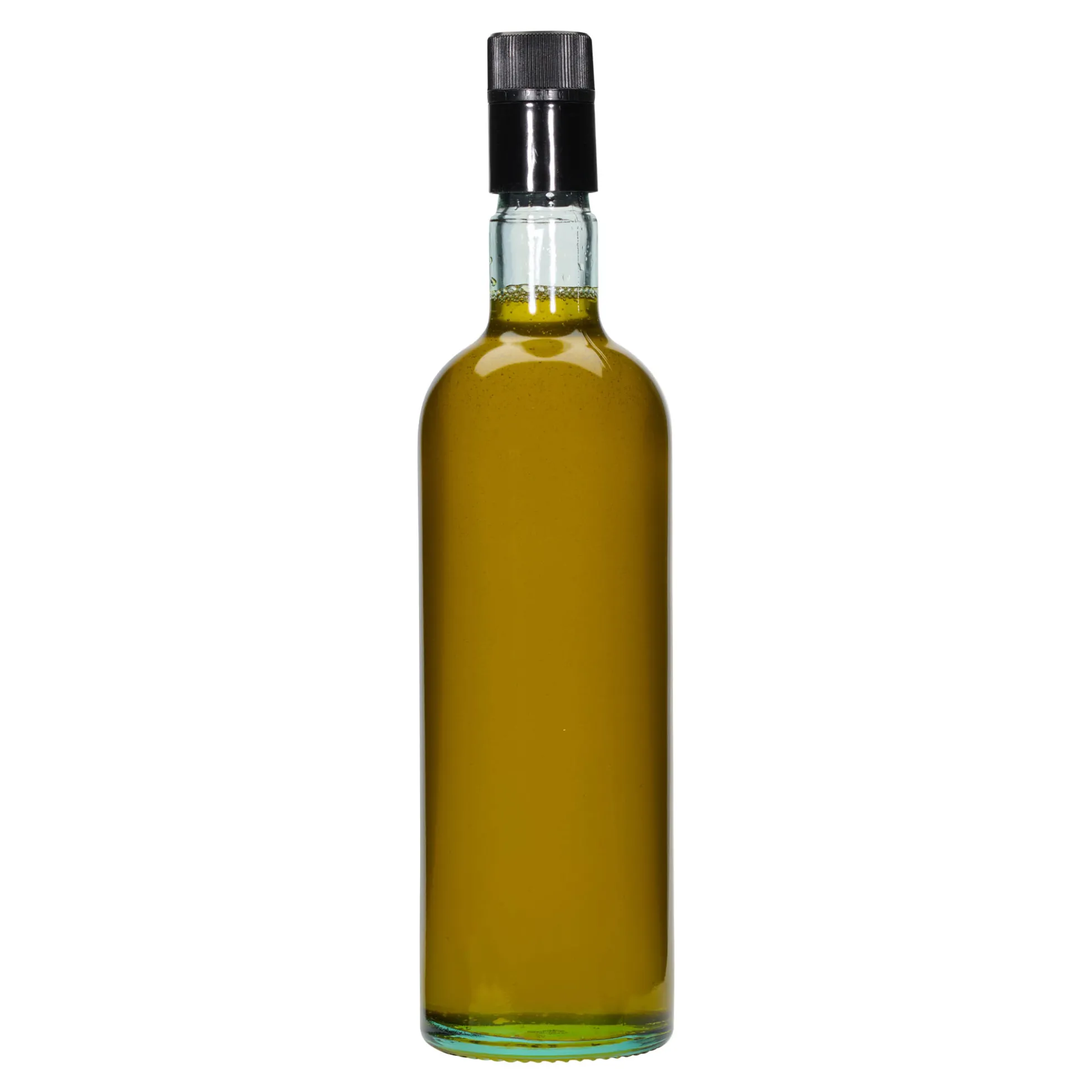 Bottiglia da 750 ml per aceto/olio 'Willy New', vetro, verde chiaro, bocca: DOP