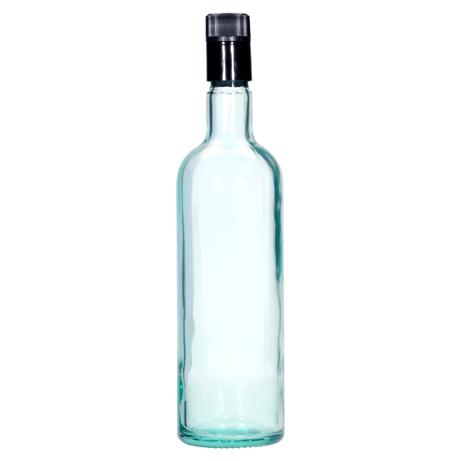 Bottiglia da 750 ml per aceto/olio 'Willy New', vetro, verde chiaro, bocca: DOP