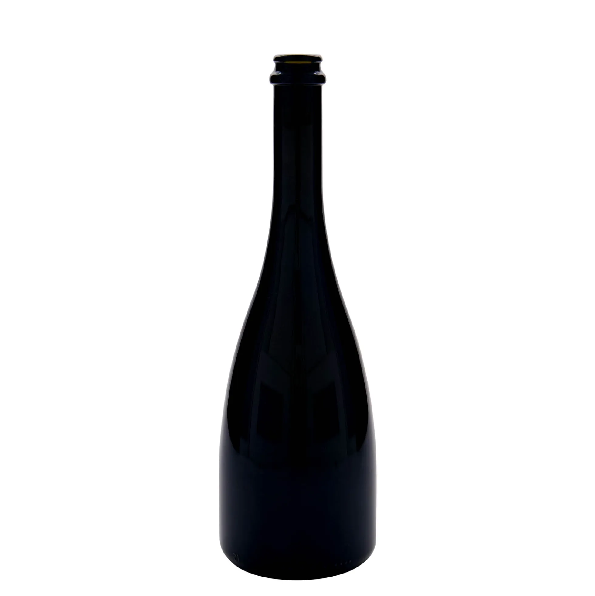 Bottiglia da 750 ml per birra/spumante 'Tosca', vetro, verde antico, bocca: tappo corona