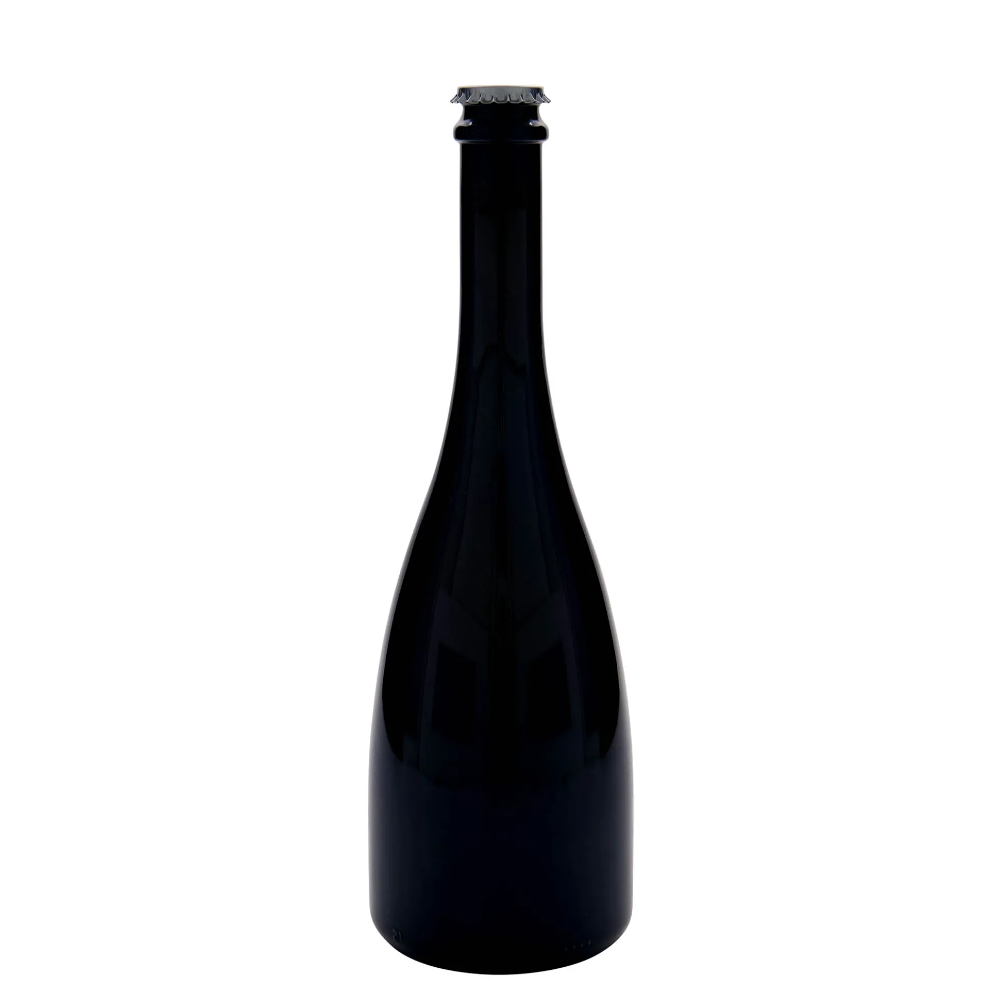 Bottiglia da 750 ml per birra/spumante 'Tosca', vetro, verde antico, bocca: tappo corona