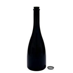 Bottiglia da 750 ml per birra/spumante 'Tosca', vetro, verde antico, bocca: tappo corona