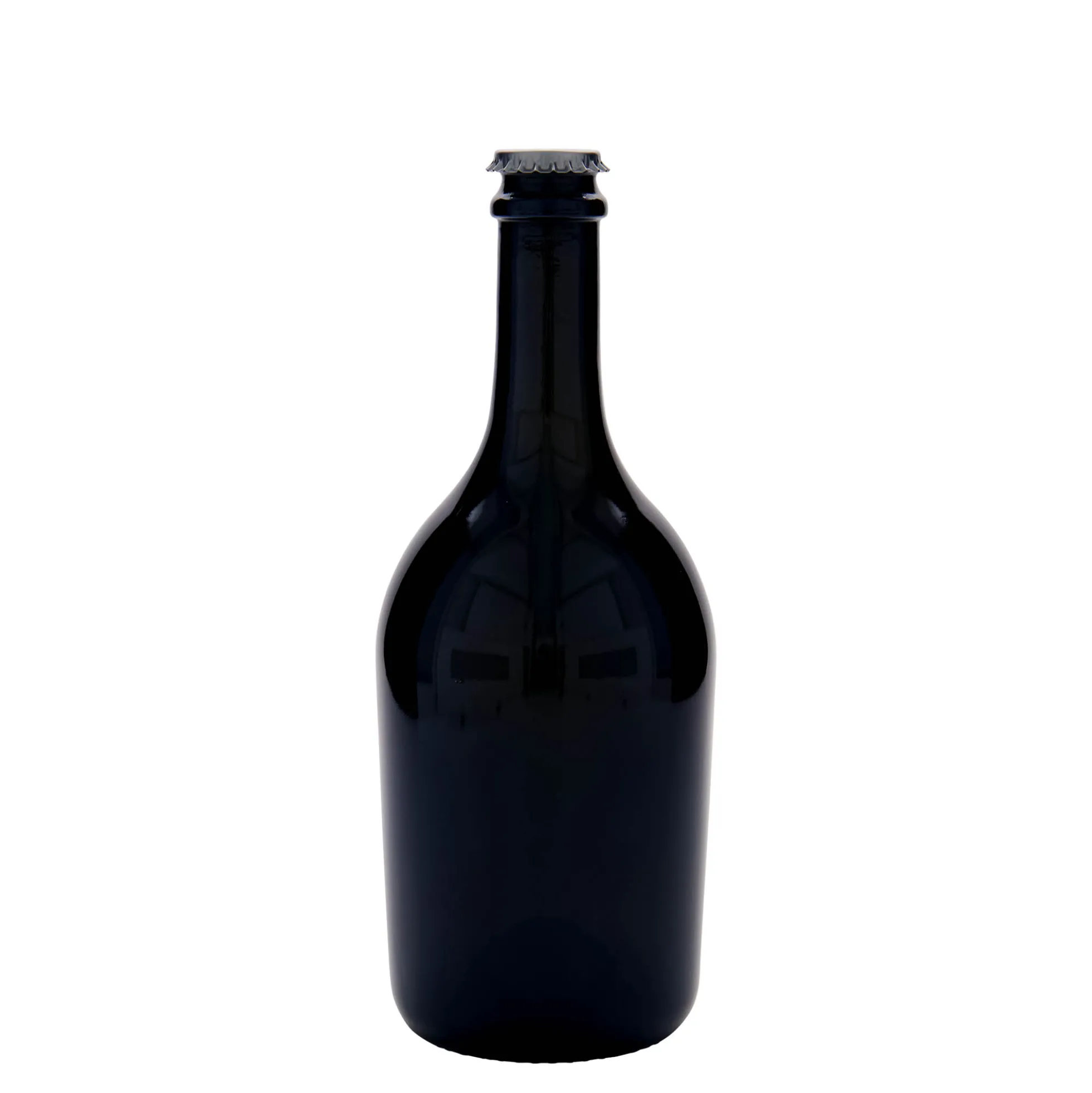 Bottiglia da 750 ml per birra/spumante 'Butterfly', vetro, verde antico, bocca: tappo corona