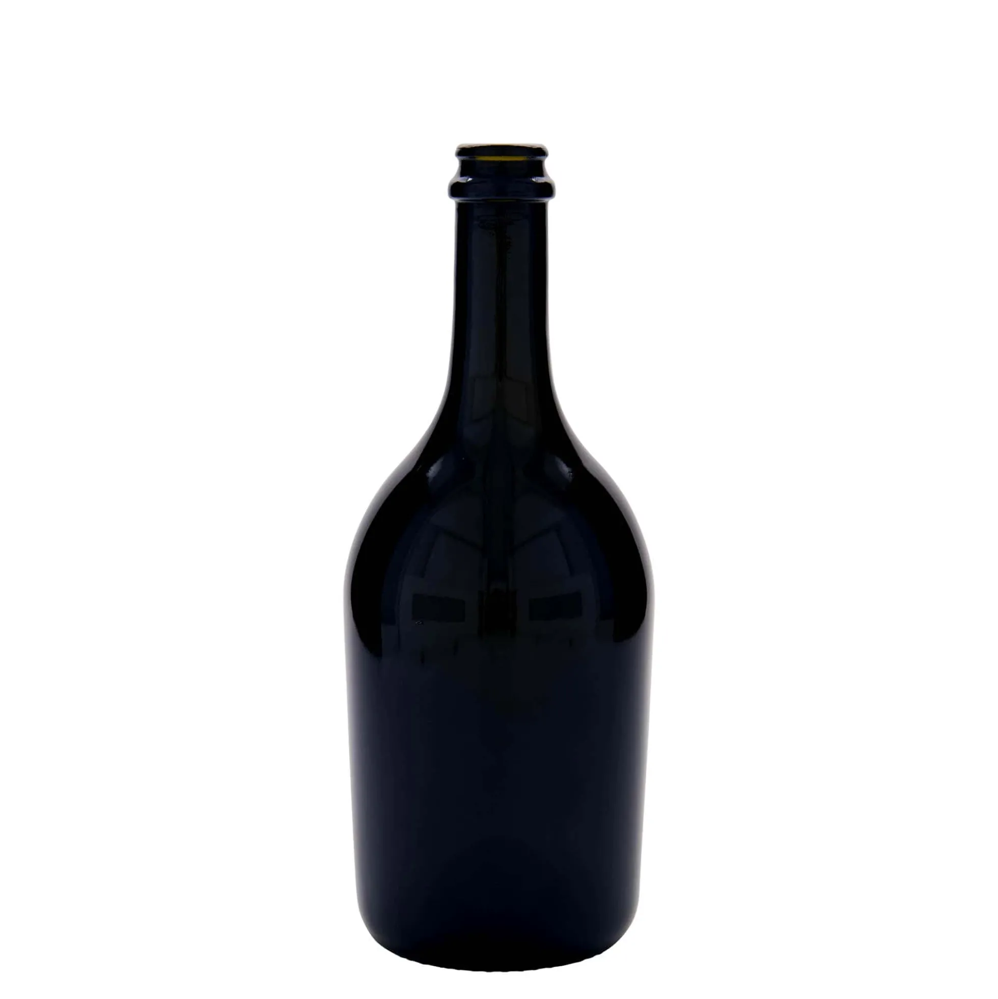 Bottiglia da 750 ml per birra/spumante 'Butterfly', vetro, verde antico, bocca: tappo corona