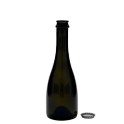 Bottiglia da 330 ml per birra/spumante 'Tosca', vetro, verde antico, bocca: tappo corona
