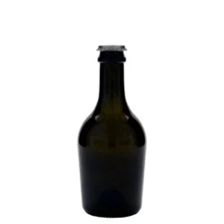 Bottiglia da 330 ml per birra/spumante 'Butterfly', vetro, verde antico, bocca: tappo corona