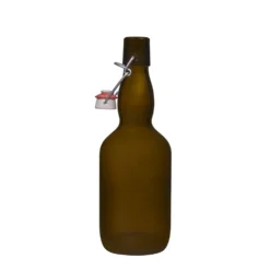 Bottiglia di birra da 500 ml, collo a campana, vetro, verde antico, bocca: chiusura a leva