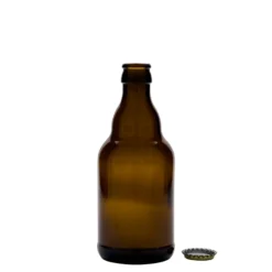 Bottiglia di birra da 330 ml 'Steinie', vetro, marrone, bocca: tappo corona