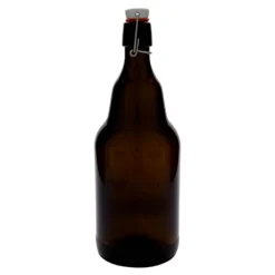 Bottiglia di birra da 2.000 ml, vetro, marrone, bocca: chiusura a leva