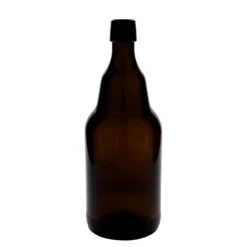 Bottiglia di birra da 2.000 ml, vetro, marrone, bocca: chiusura a leva