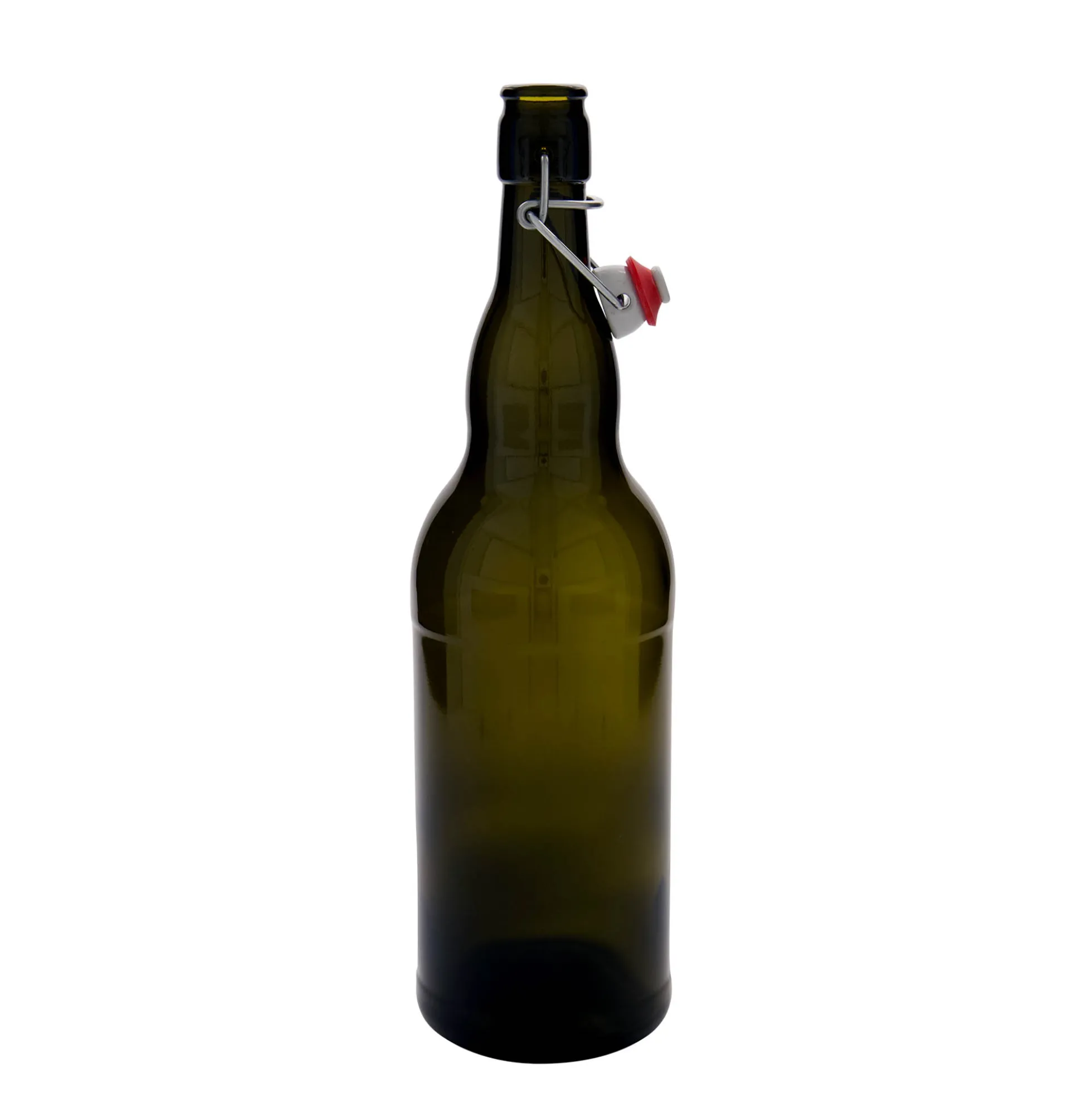 Bottiglia di birra 1.000 ml Belgio, vetro, verde antico, bocca: chiusura a leva