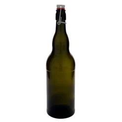 Bottiglia di birra 1.000 ml Belgio, vetro, verde antico, bocca: chiusura a leva